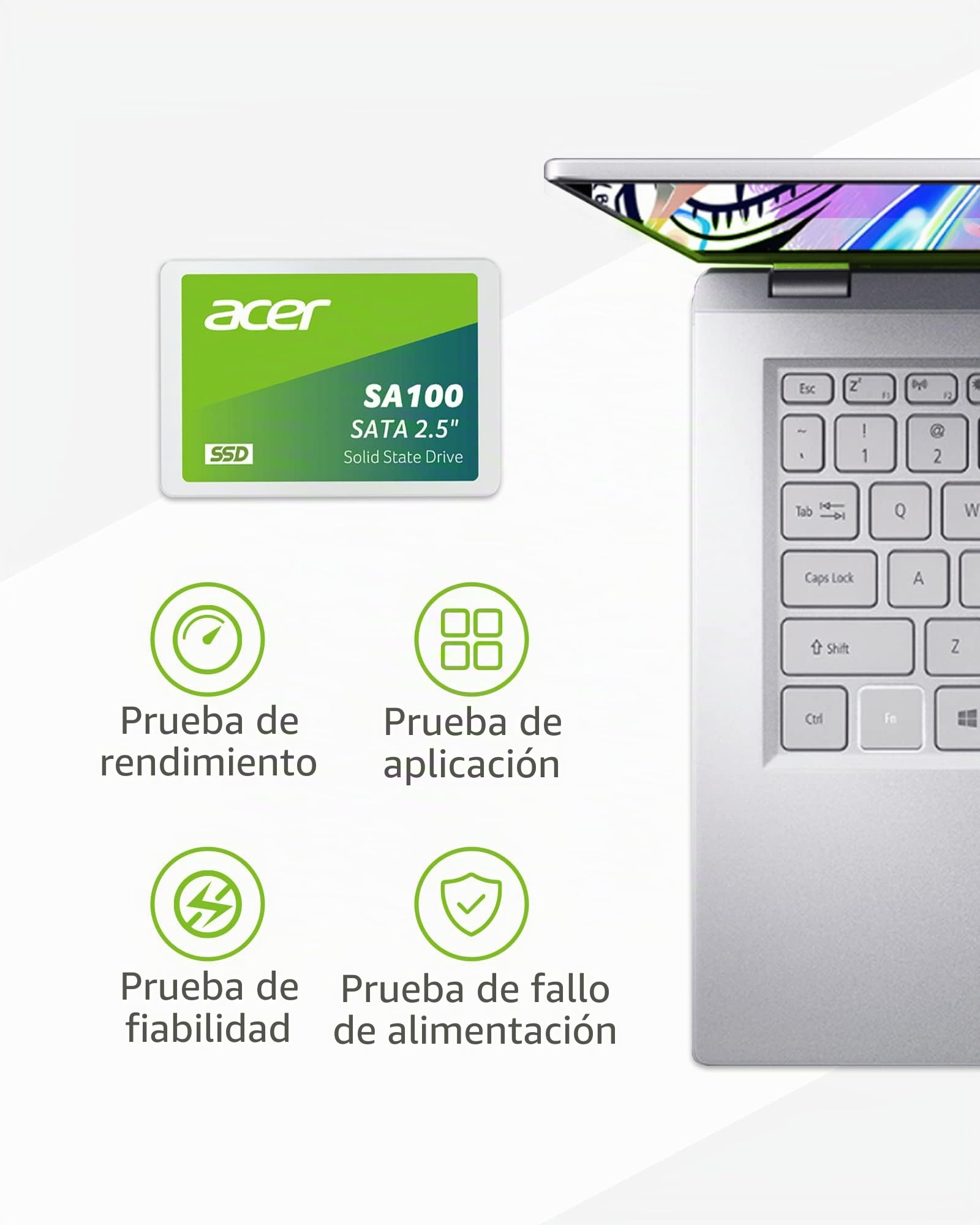 Acer - BL.9BWWA.102 Unidad de Estado sólido 2.5" 240 GB Serial ATA III 3D TLC NAND