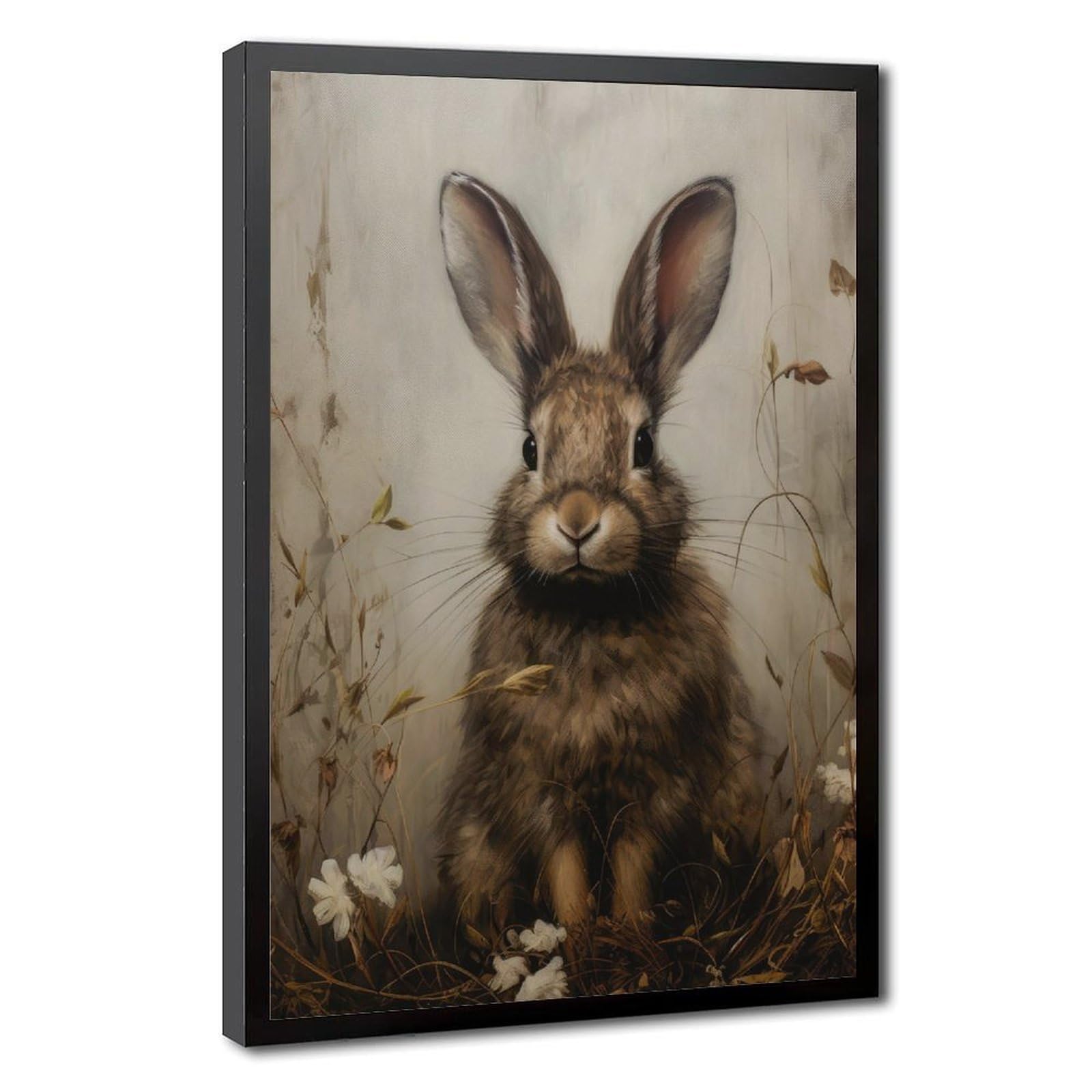 Bareronor Rabbit Cottagecore Canvas Poster Bedroom Decor Landscape Office Room Decor Gift 24" L X 36" W