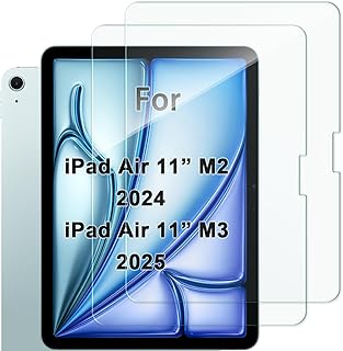USTIYA 2x Películas Protetoras De Vidro Temperado 9H Para iPad Air 6 geração 11 polegadas (M2) 2024 - Produto 5 mais recomendado com 4.7 estrelas