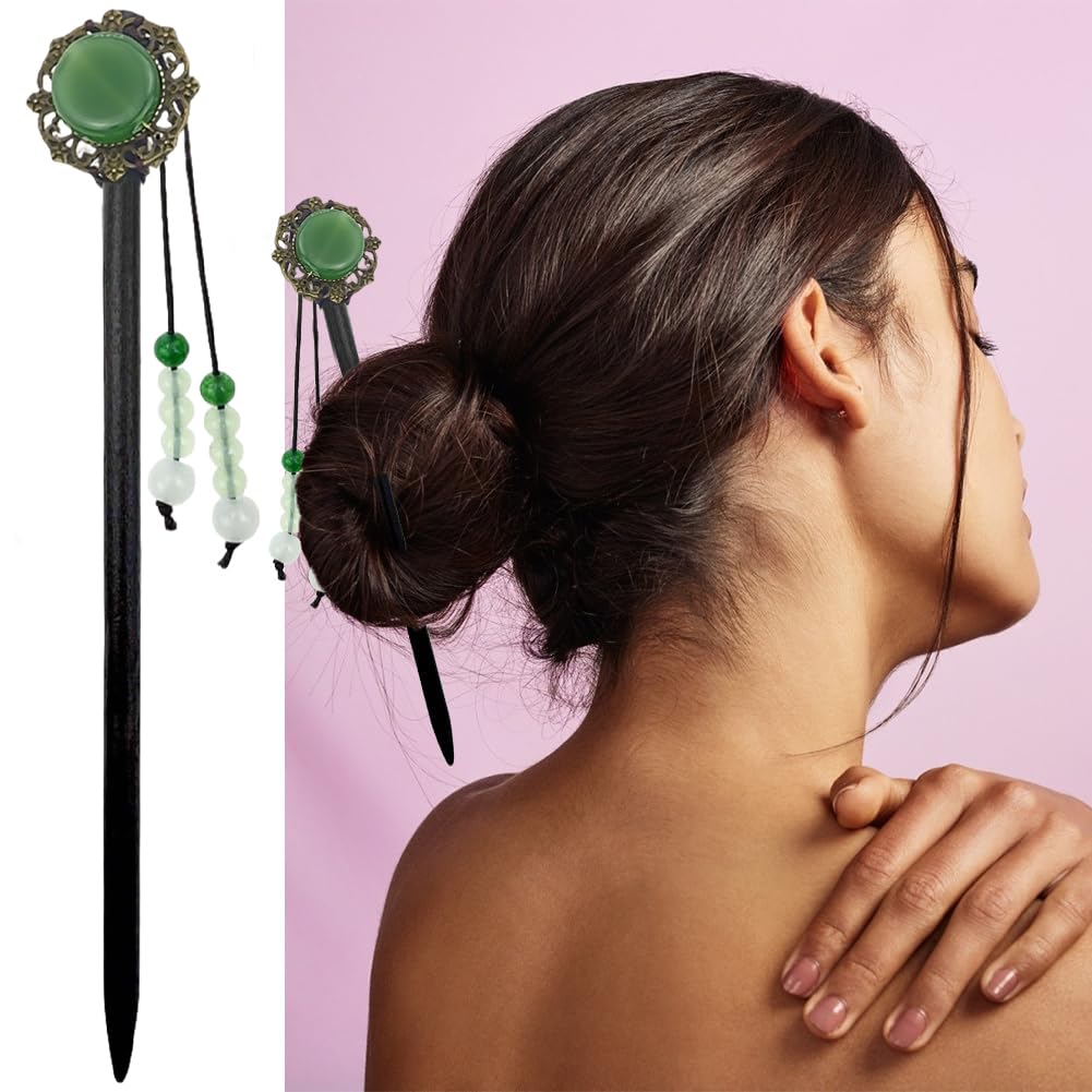 Asian hair bun sticks multicolored gems ? Amazon.com : hair stick, Hair Chopsticks,Comics Chinese  main image 4