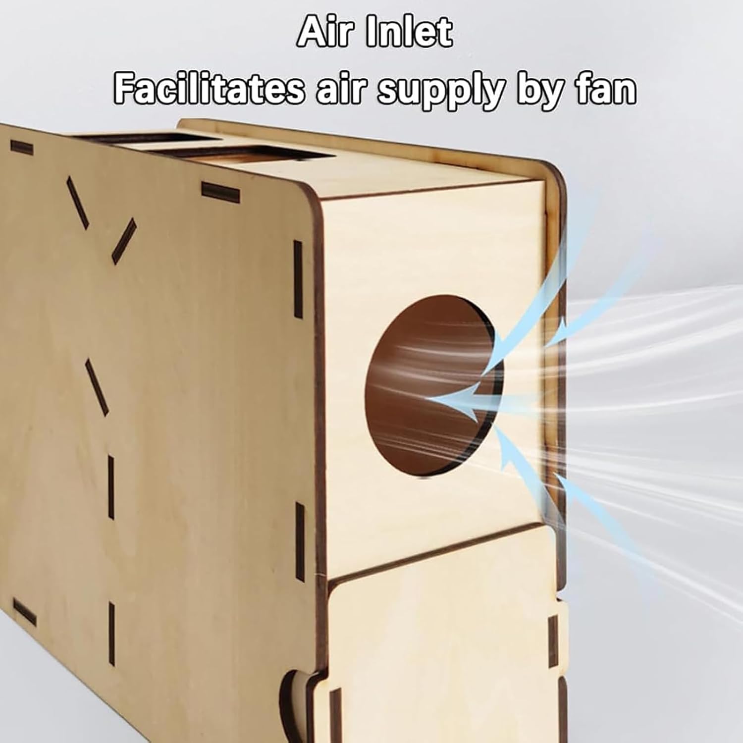 Grain Cleaning Winnower Machine for Bird Feed, Wooden Blowing Shell Splitter with Drawer & Mesh Air Outlet, Ideal for Millet, Rice, and Miscellaneous Grains