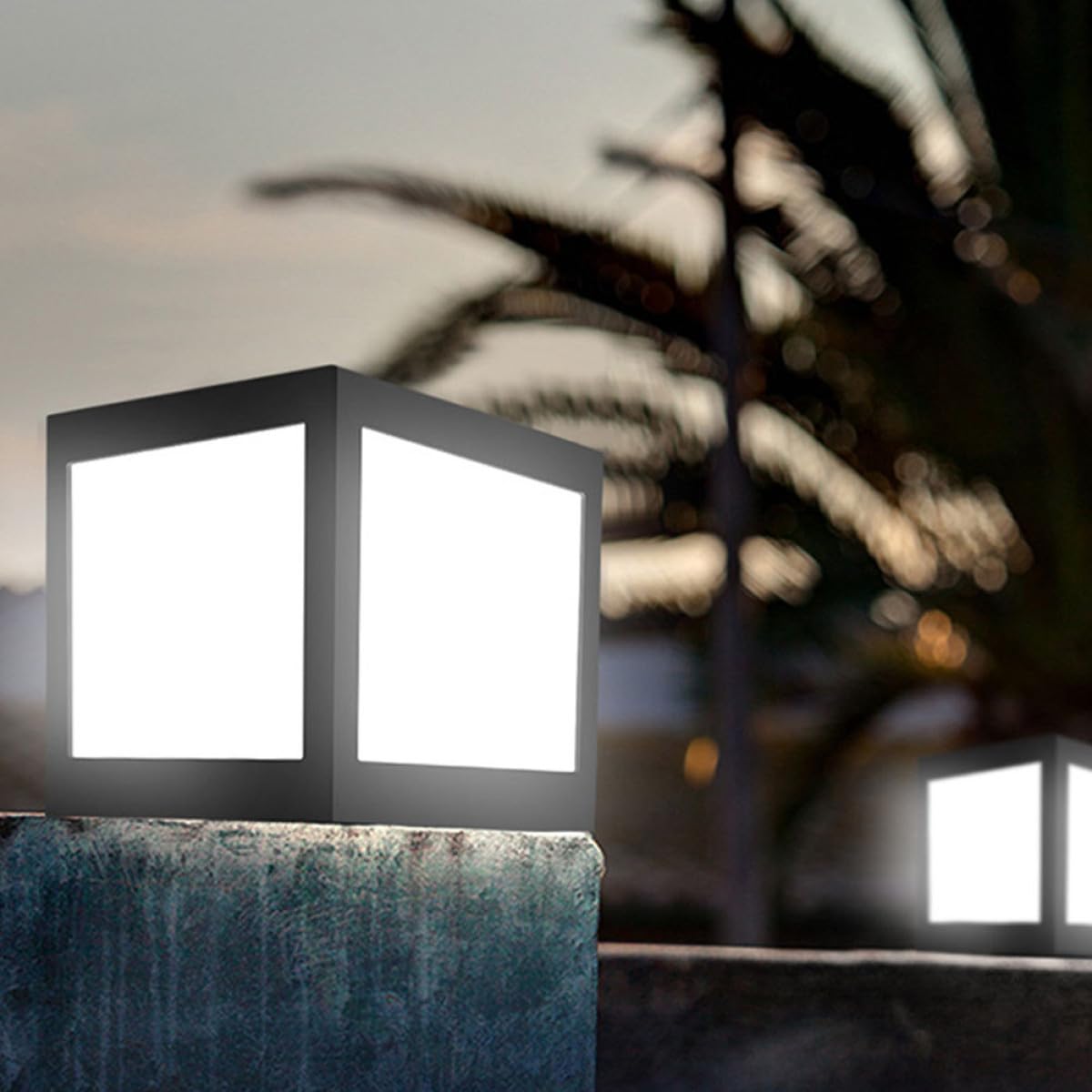VALICLUD Solar Wandleuchte Außen 5 W 2, 4 V Schwarz Kunststoff | Garten und Hof, LED Außenleuchte mit Solarbetrieb, 1 Stück, Zaun und Weglicht