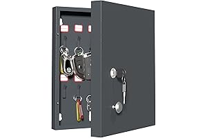 24-Key Lock Cabinet - Secure Metal Key Organizer