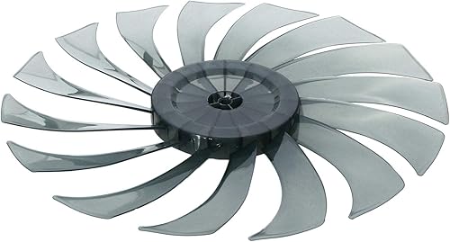 Miniatura 3 de Reemplazo de la hoja del ventilador de plástico para ventilador de pie ventilador de mesa accesorios generales con cubierta de tuerca negro C 14