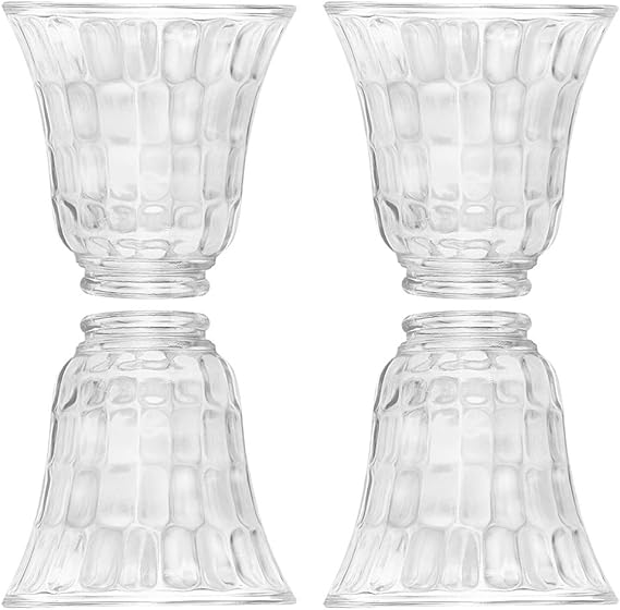 Skelang Glass Lamp Shade Light Cover, Lamp Shade Replacement for Lamp Shades Lighting,Pack of 4