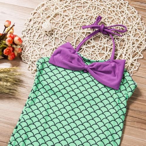 Image of WANNA PARTY WP WP Polyester Little Girls Mermaid Princess Costume Sequins Party Dress For Kids - Halloween Dress Up Costumes- Age 5-7 Years - Size M,Multicolor