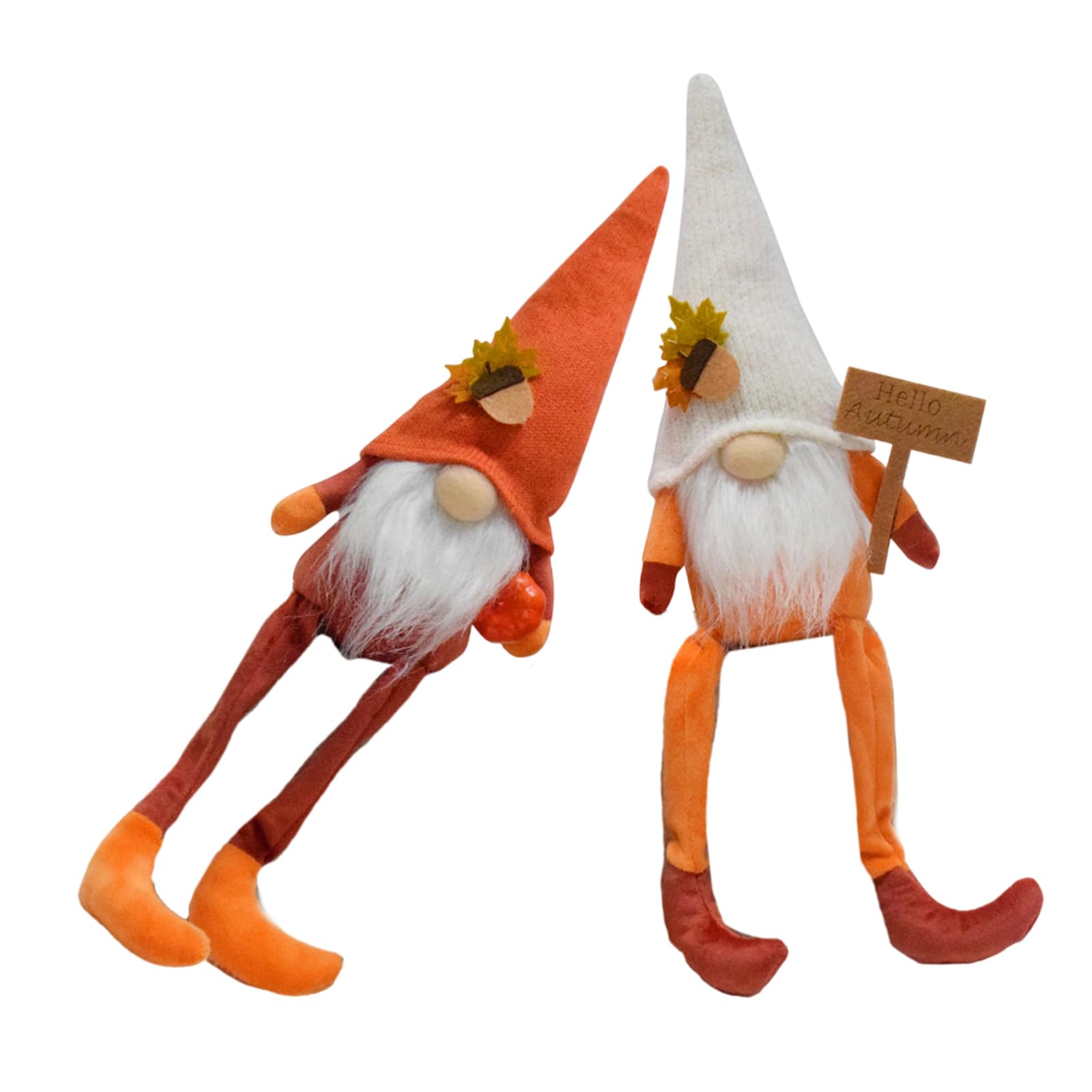 Nucelit 1Pair Gnomes Ornament for Autumn Festivities Polyester Dwarf Figurines Tabletop Decoration Home Decoration Home Accessory