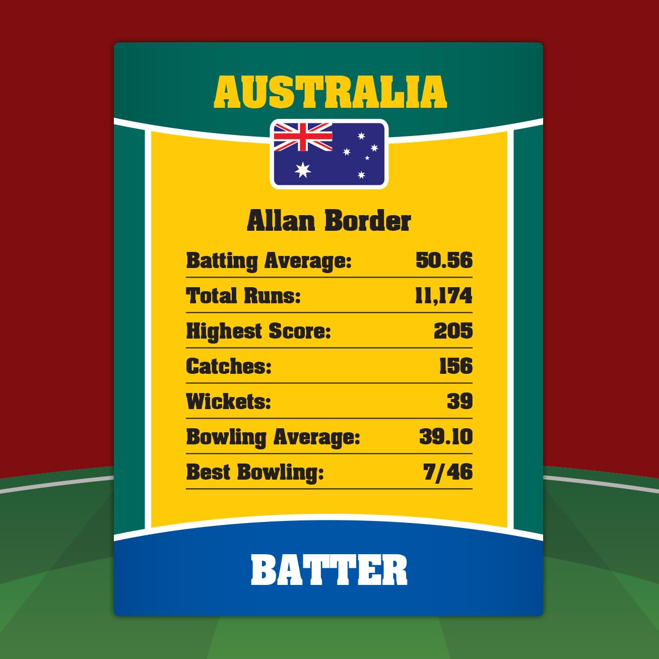 University Games First XI Juego de cartas de cricket | divertido y estratégico juego familiar | 2+ jugadores, tema de cricket, juego de cartas para niños y adultos, diseño australiano, adecuado