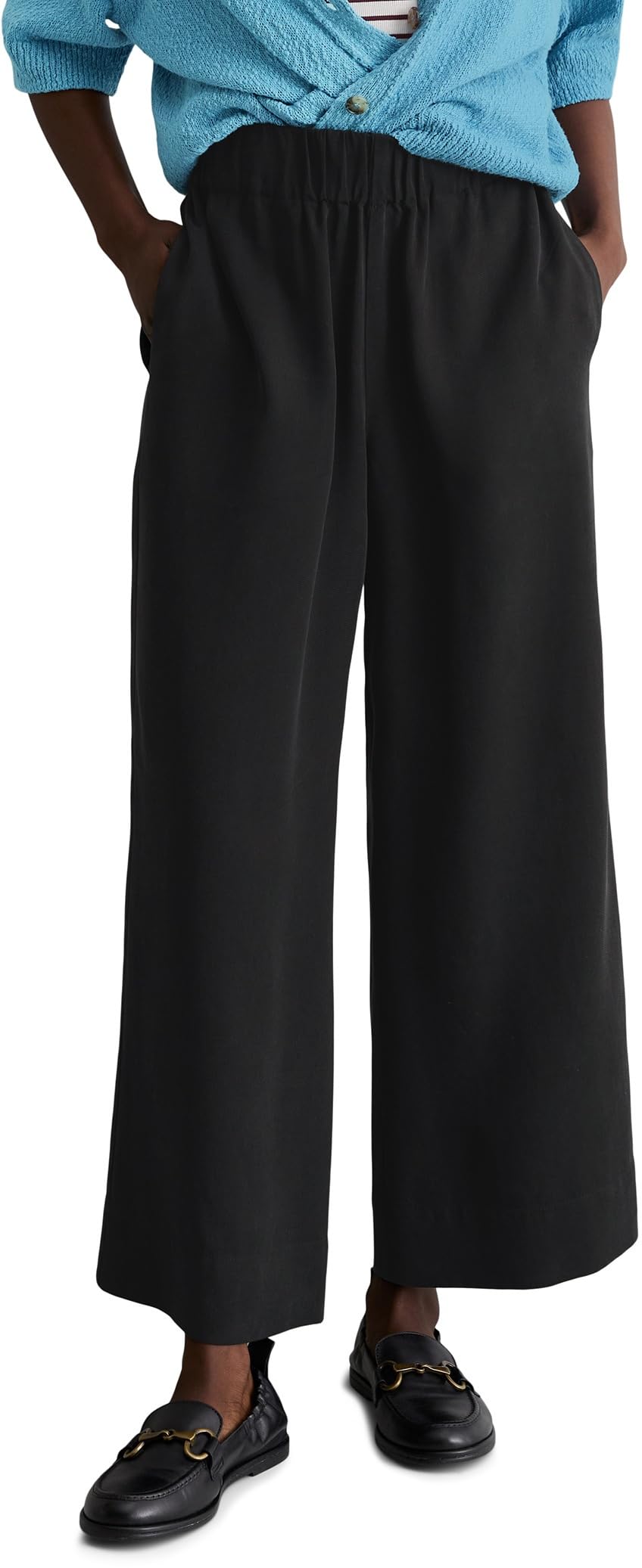 Marc OߴPolo Denim Damen Stoffhose mit elastischem Bund bequem