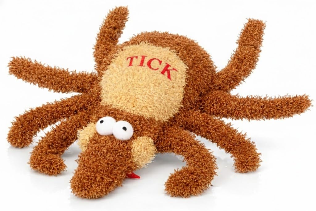 Multipet's 6-Inch Plush Tick Dog Toy, Medium