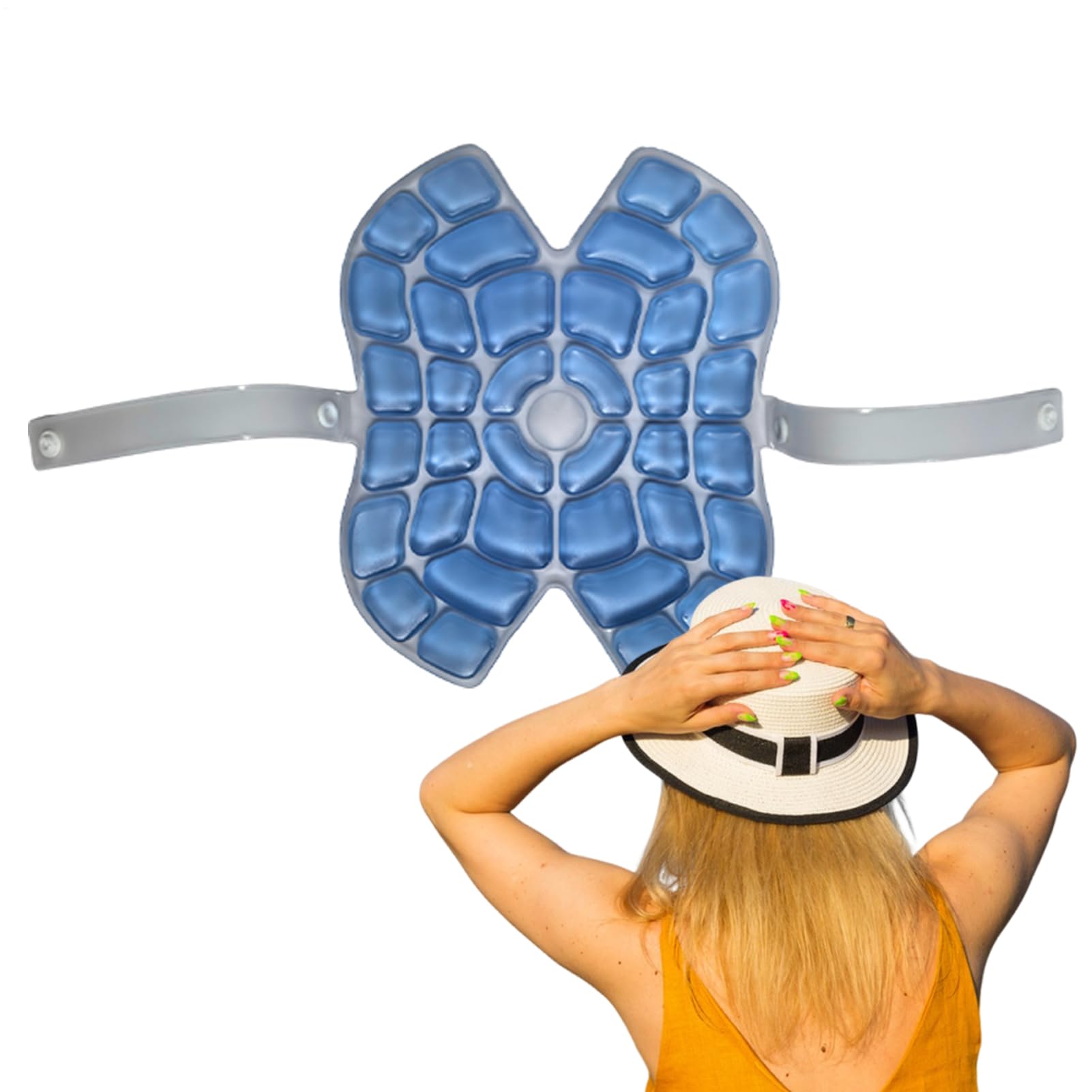 Cappello Con Ghiaccio - Cuscinetto Rinfrescante | Cuscinetto Superiore Casco Con Effetto Freddo Per Uomini Sport Equestri Escursioni All'Aperto