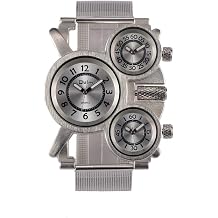 Oulm 1167 Mens Top Brand Multi-Function 3-Movt Quartz Steel Wrist Watch
