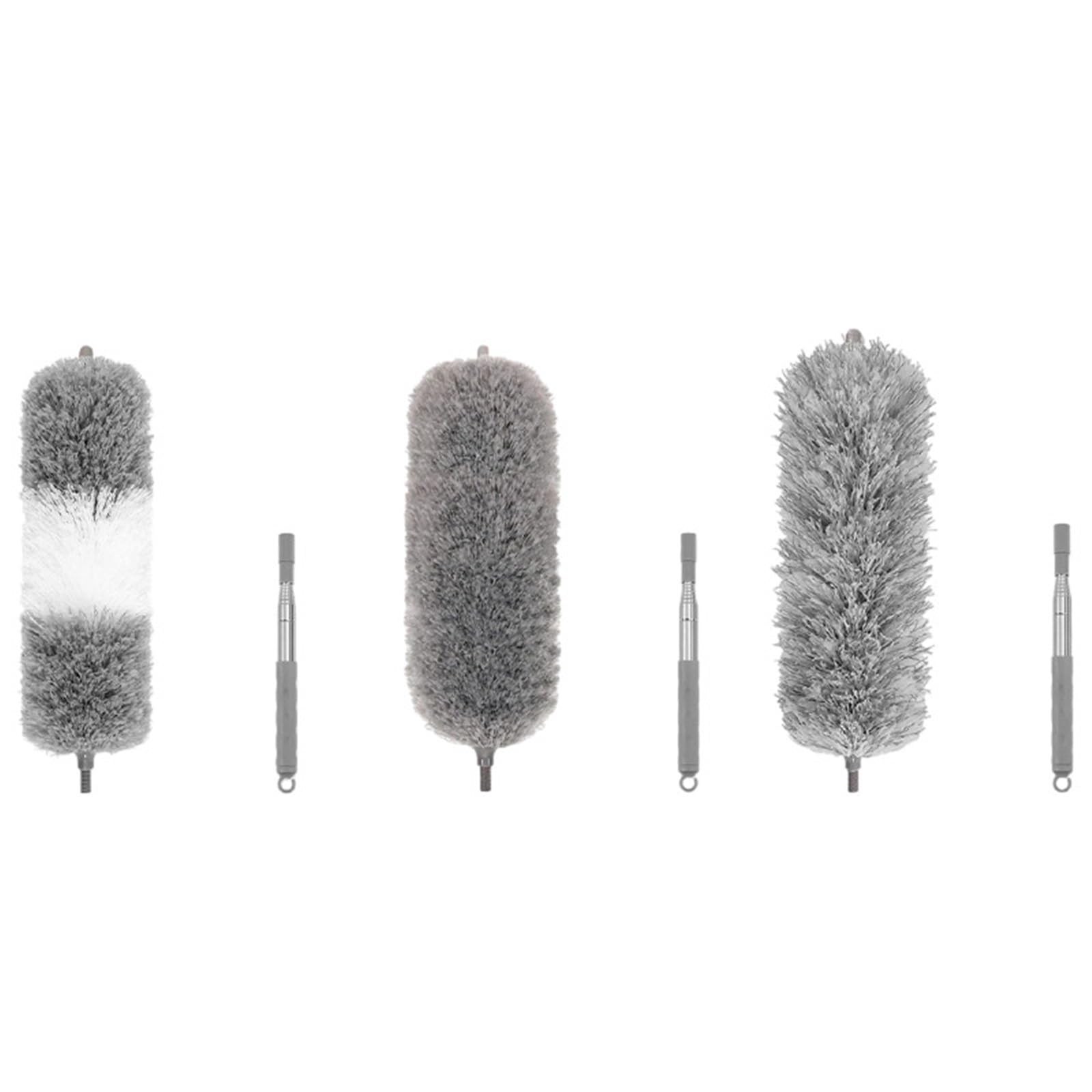 Duster Microfiber Feather Duster Extendable with Extra Long Pole Bendable Head Handle Dusters for Cleaning Ceiling Cars(Wgs 140cm 3pcs)