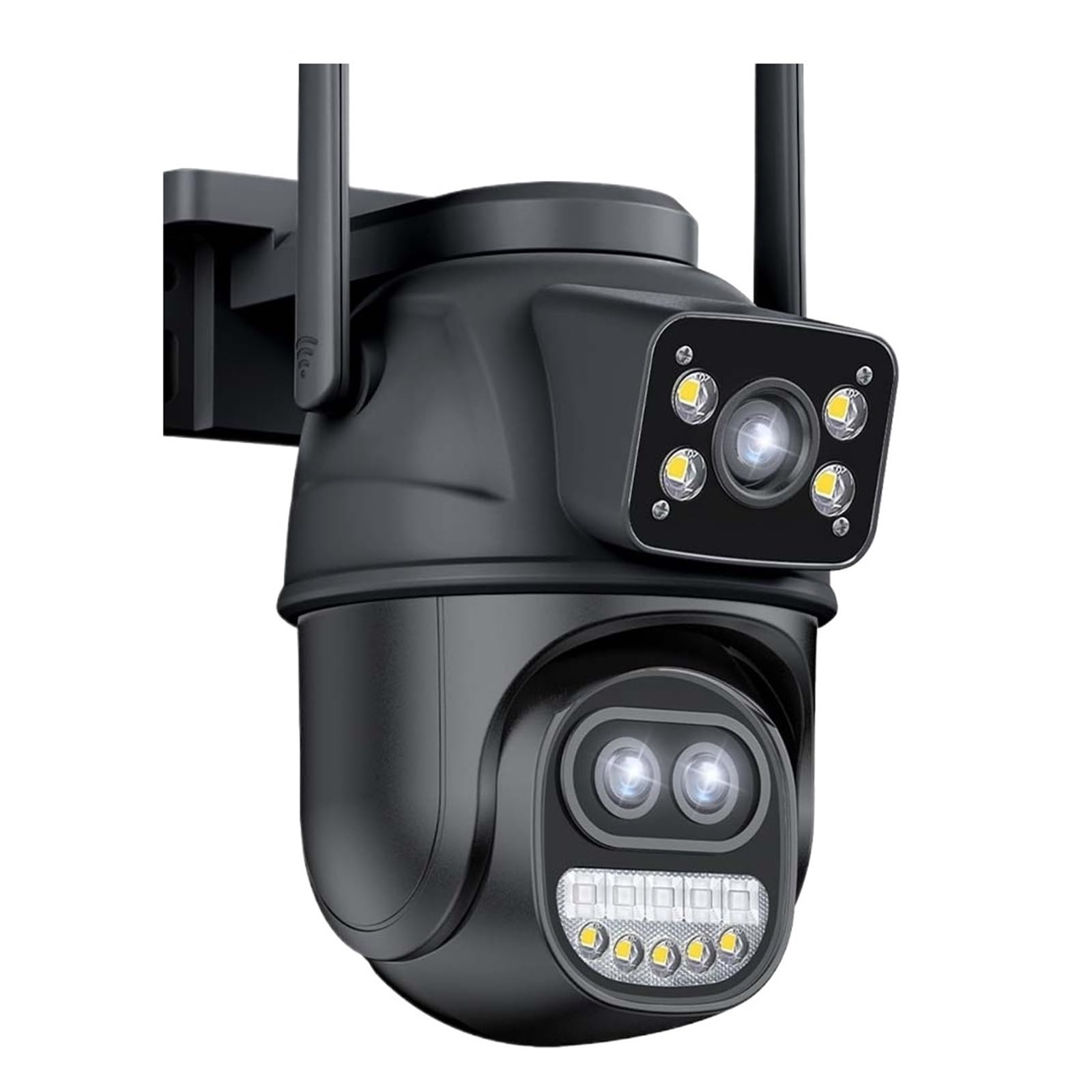 Telecamera di sicurezza, Telecamera IP 6K HD 12MP Tre lenti Zoom 8X di sicurezza esterna Rilevazione movimento CCTV Telecamere sorveglianza a 360º(8MP Camera)