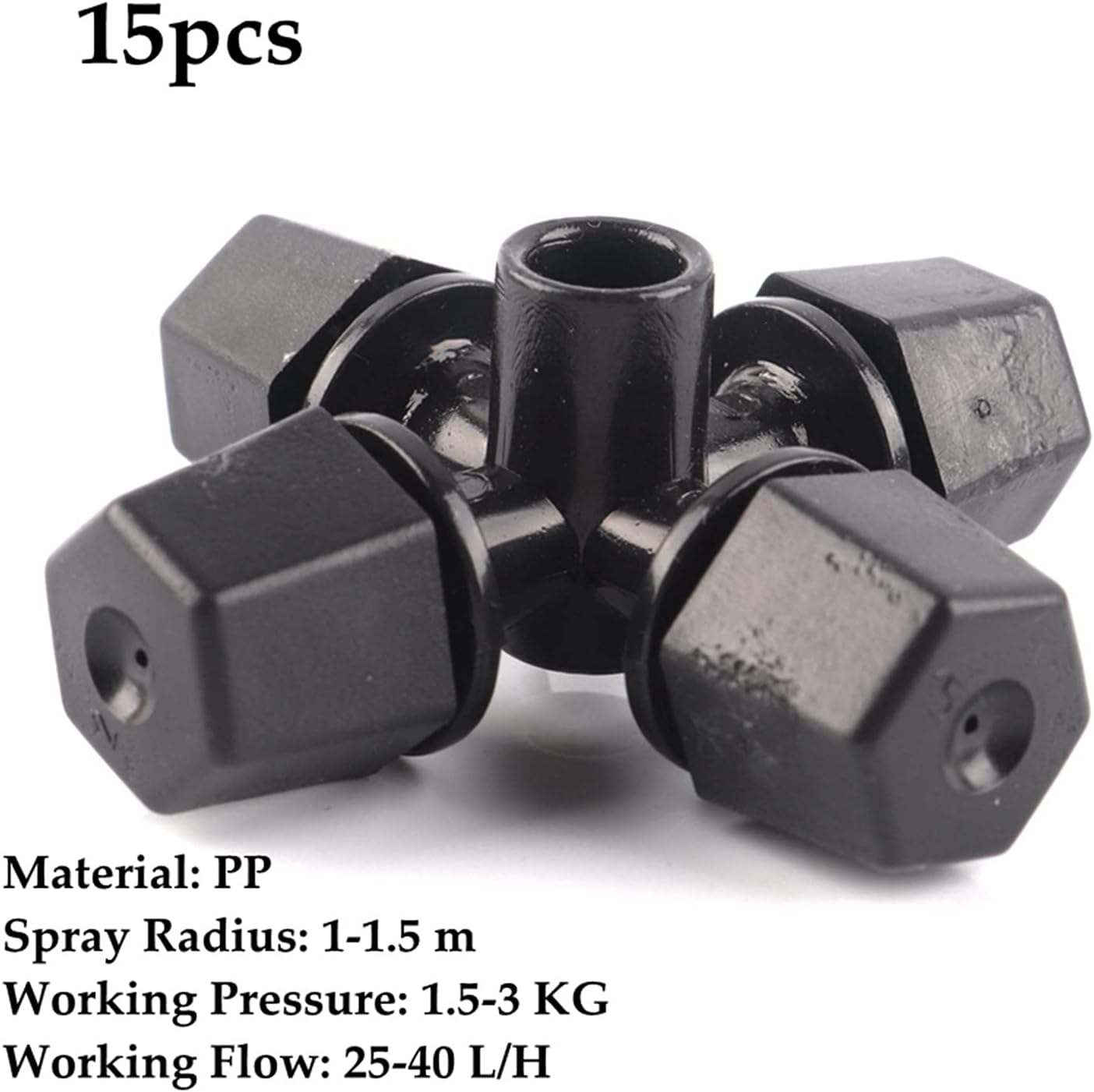 Gardening Irrigation Dripper 6mm Cross Mist Sprinkler Black Sprinkler Sprinkler Garden Irrigation Atomizing Sprinkler 5/10/15/20/30pcs