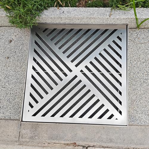 Couvercle de drain extérieur antirouille avec maille de filtration - 7
