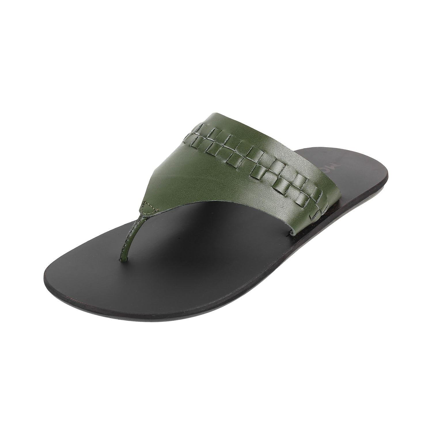 Mochi Men Green Flat Thong Leather Chappal UK/6 EU/40 (16-708) (B0CG3JXL6J) Amazon Price History, Amazon Price Tracker