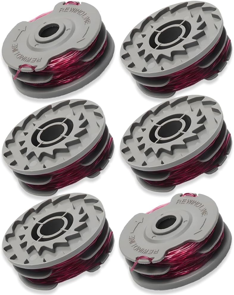 Strimmer Spool Line Compatible with Flymo Contour 500E Mini/Multi/Power Trim Grass Trimmer,6 Pack Strimmer Spool for Flymo FLY021/513937190 Spools