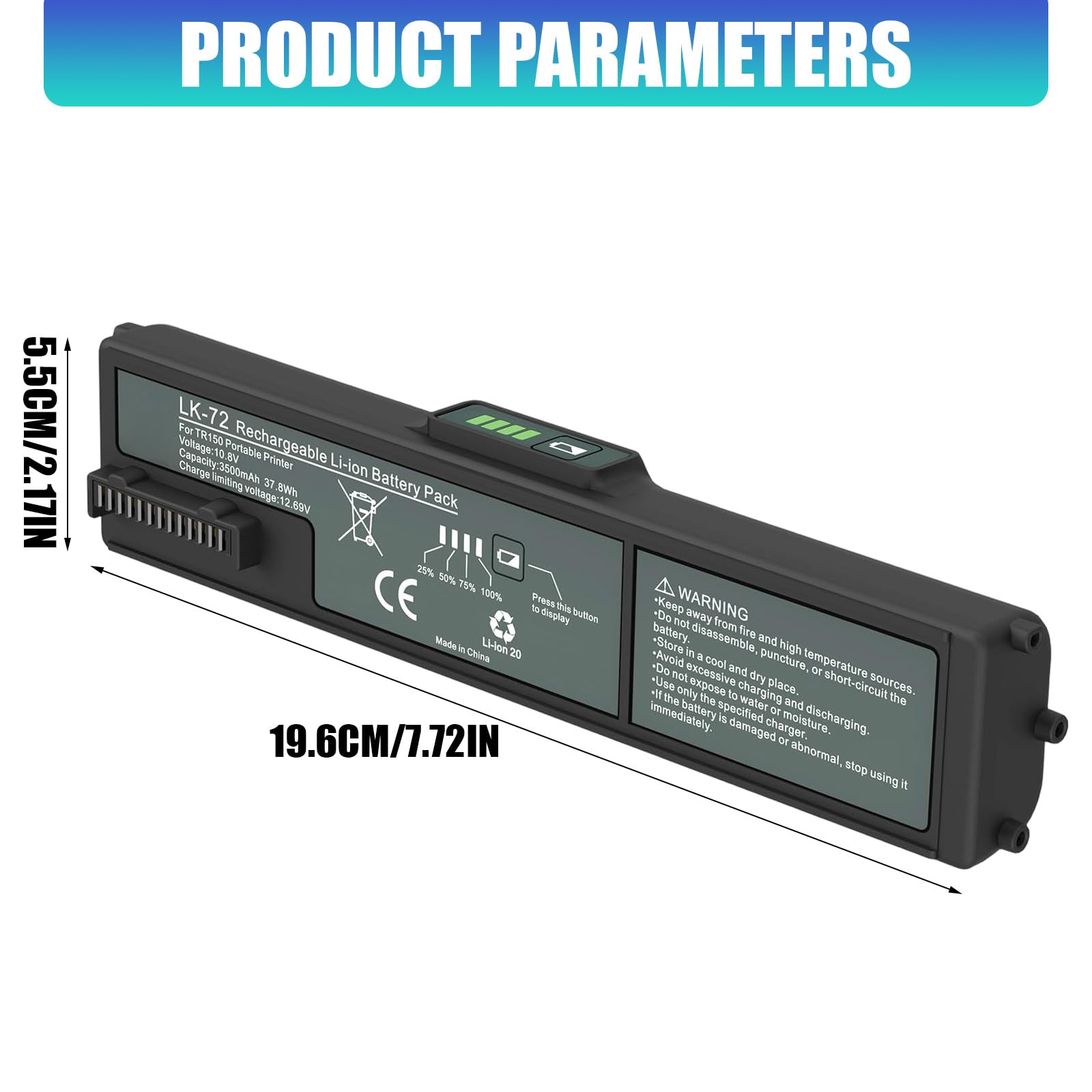 Pacchetto della batteria ricaricabile 3500mAh per le esigenze di stampa