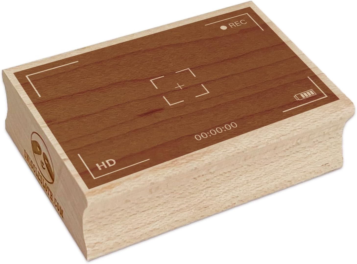 Camera Video Frame Rectangle Rubber Stamp for Stamping Crafting - 1.7in Small