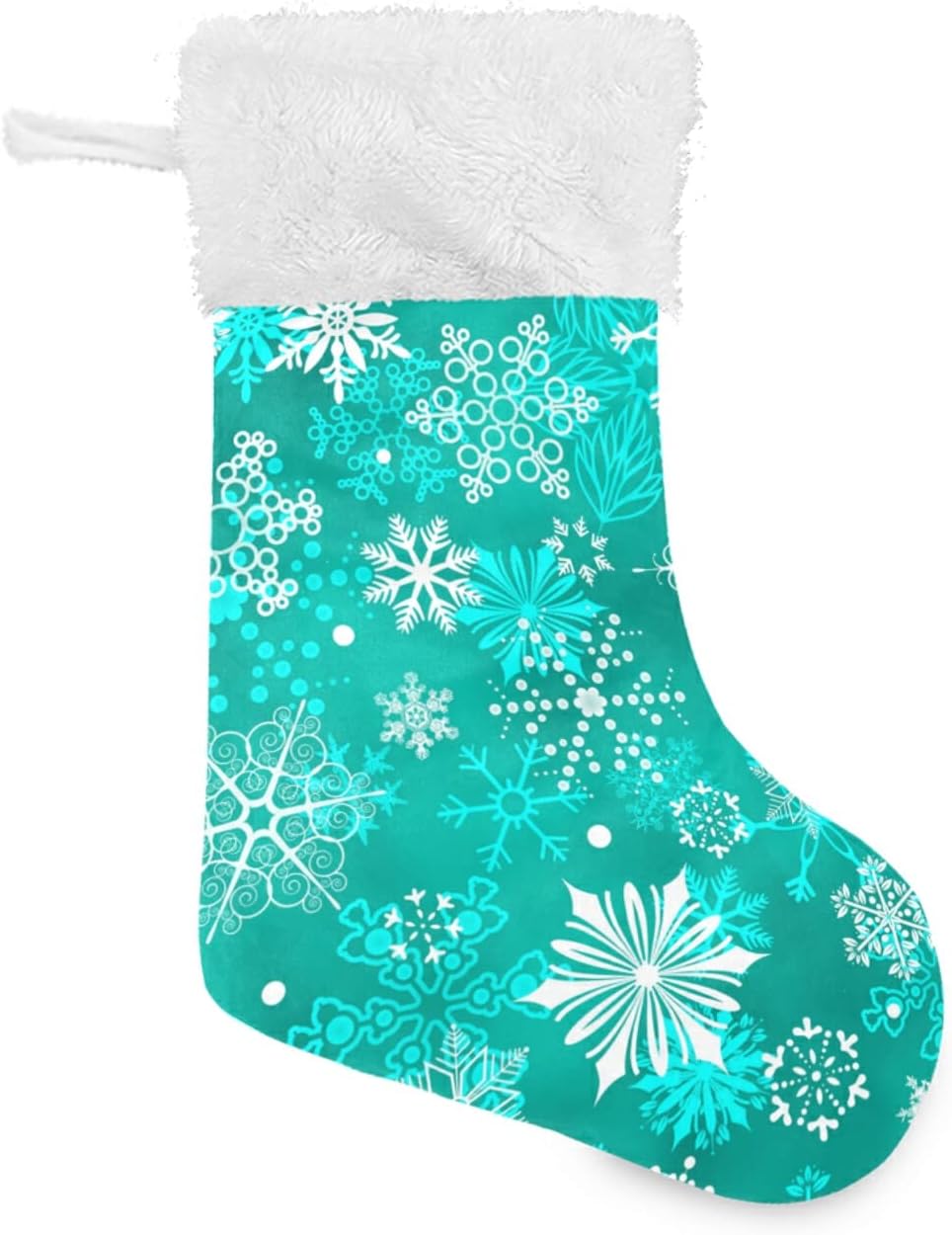 Christmas Teal Snowflake Christmas Stockings 18" Big