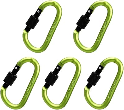 Carabiner Clips 5PCS Aluminium Alloy Tourist Hooks Fishing Carbin Buckle Key Holder Keychain Camping Karabiners
