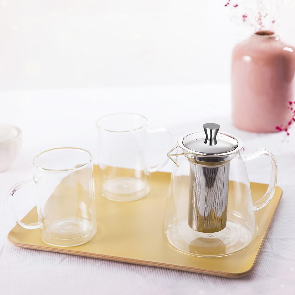Théière en verre transparent Cristel set cadeau oolong