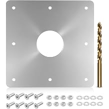 Stainless Steel Water Return Repair Kit for Above Ground Pools, 8"x 8" Rust Fix Panel with 2-3/8" Hole, Includes Industrial Drill Bit and Hardware, Skimmer Opening Compatible