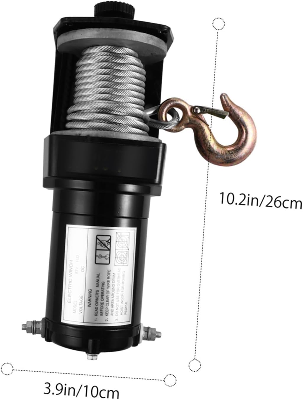 Unomor 12V Electric Winch 2000Lb for-Road Vehicles Heavy Duty Trailer Winch with Synthetic Rope for SUV and Crawler Trucks Self-Recovery Towing Kit