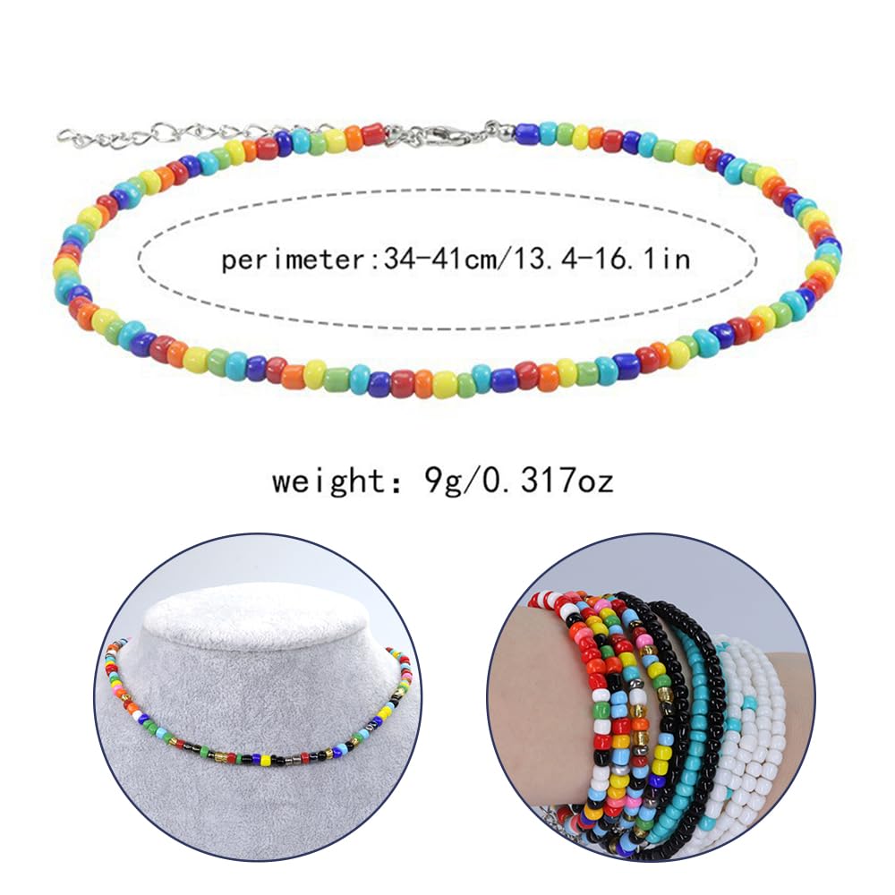 1/4 Pezas De Collares Boho Con Cuentas Para Mujeres, Delcados Y