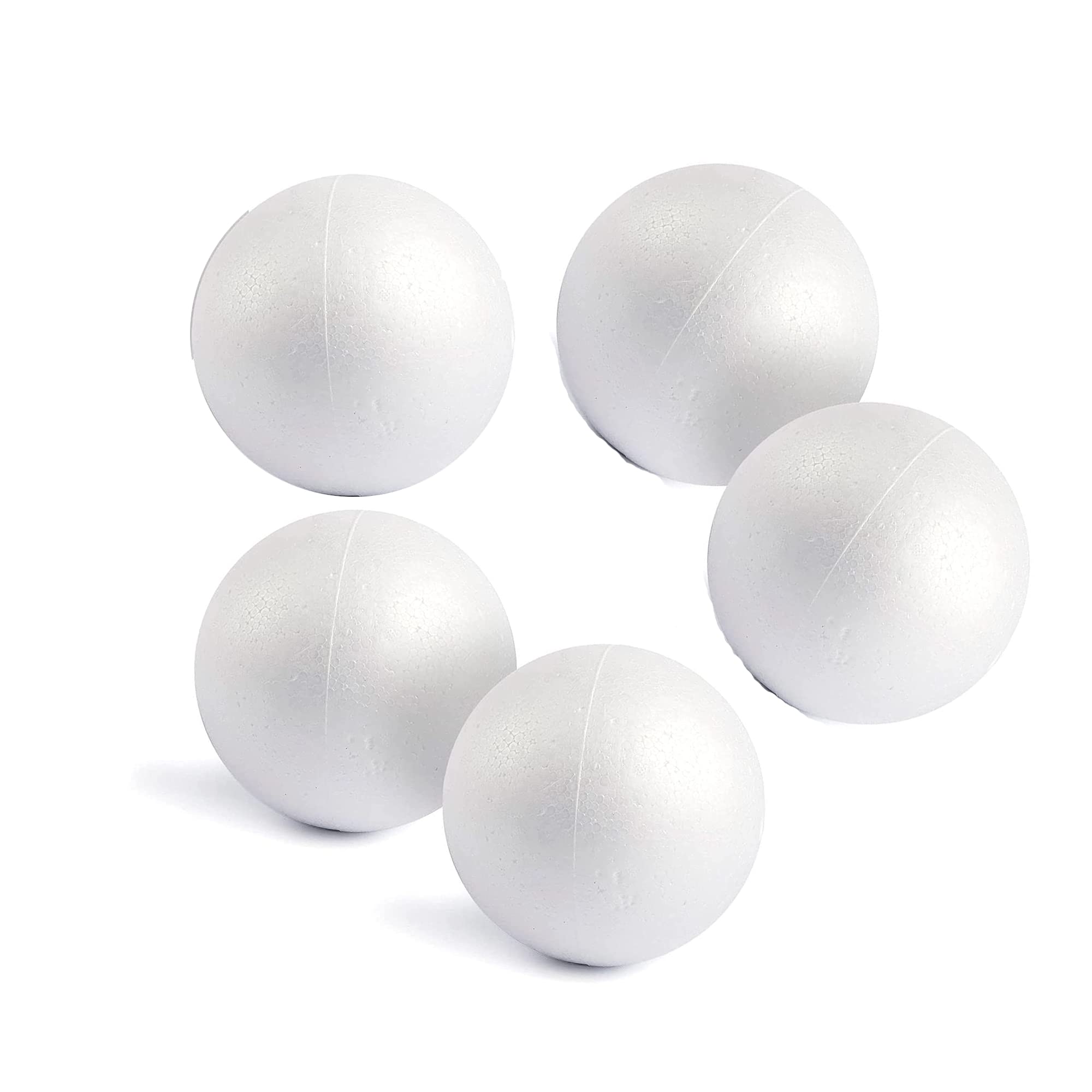 8,10 and 12cm Polystyrene Styrofoam Round Balls for Christmas Craft, DIY and School Project -Pack 10 (12cm)