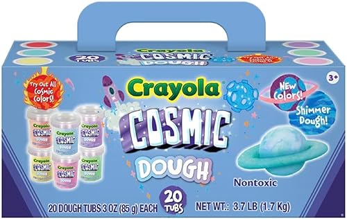 Miniatura 8 de Crayola Masa de efectos especiales Pearl & Cosmic | Paquete de 20 tubos de masa de perlas y brillo cósmico de 3 onzas, colores pastel (masa de