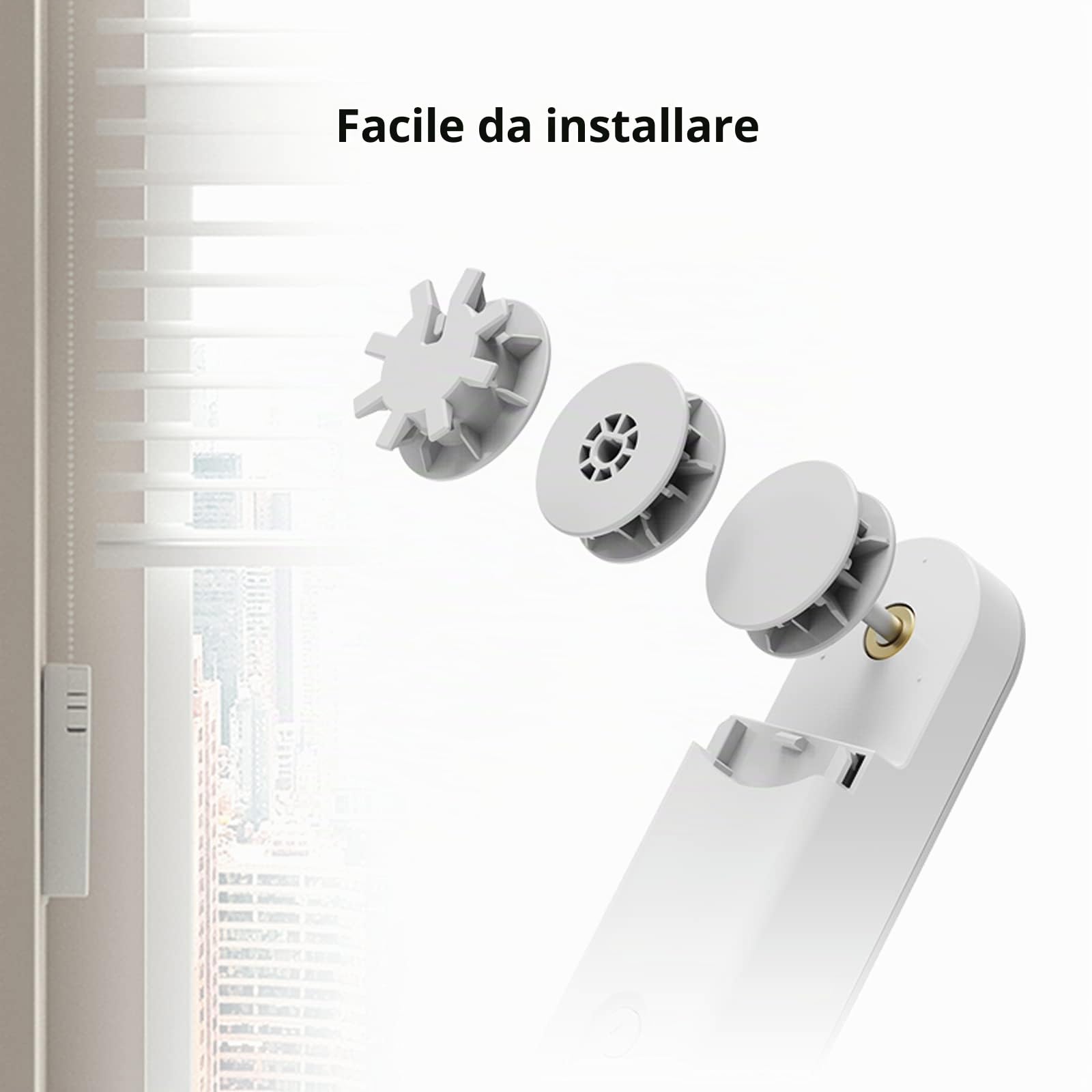 Aqara Roller Blind Drive E1, richiede AQARA HUB, motore per tapparelle con timer e controllo vocale, ricaricabile con batteria a lunga durata, compatibile con HomeKit, Alexa, Google Assistant e IFTTT