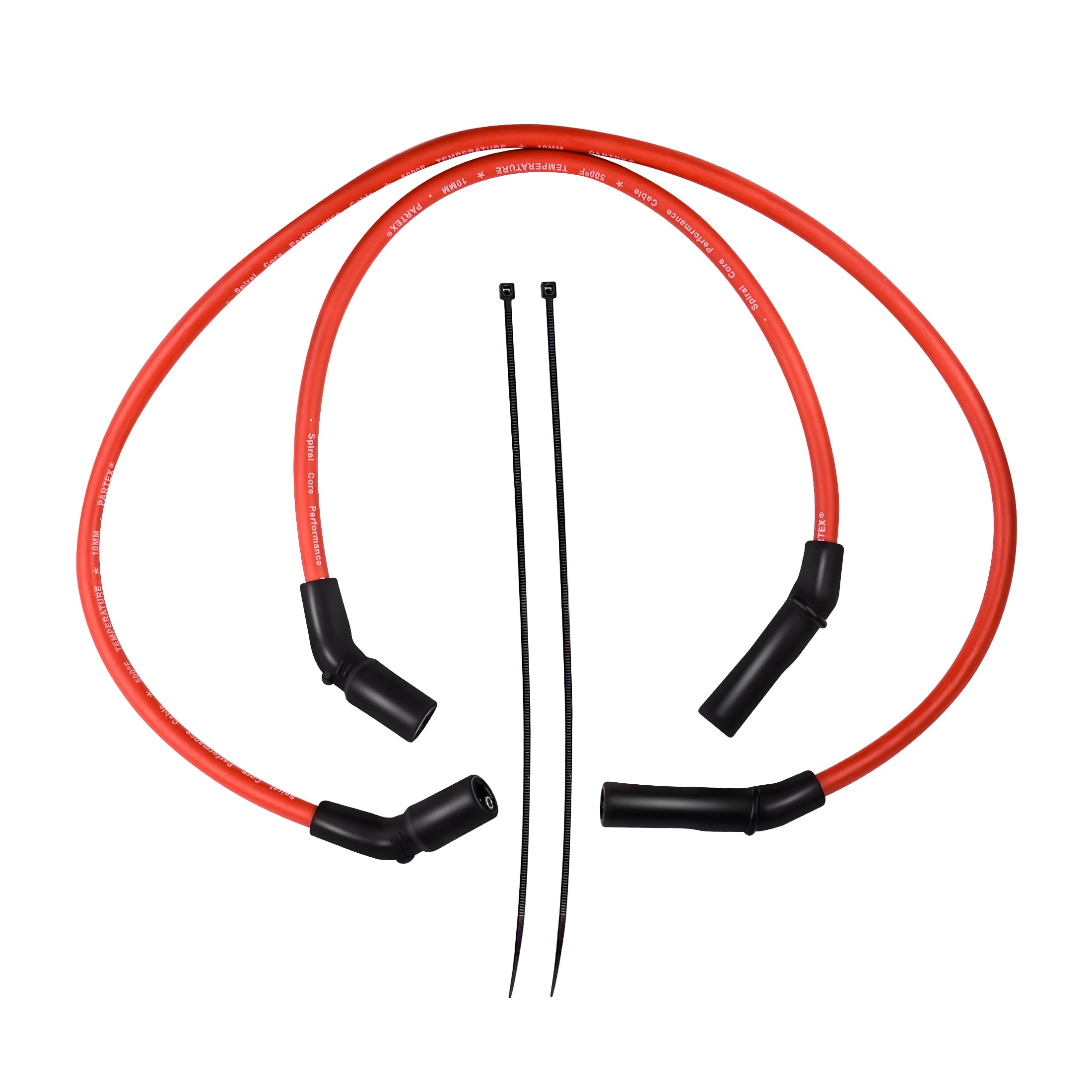 Ton's 10mm Spark Plug Wires - Harley Dyna Softail 1986 - 1998 / PAIR O Replacement Oem Length Wires - Foto 11