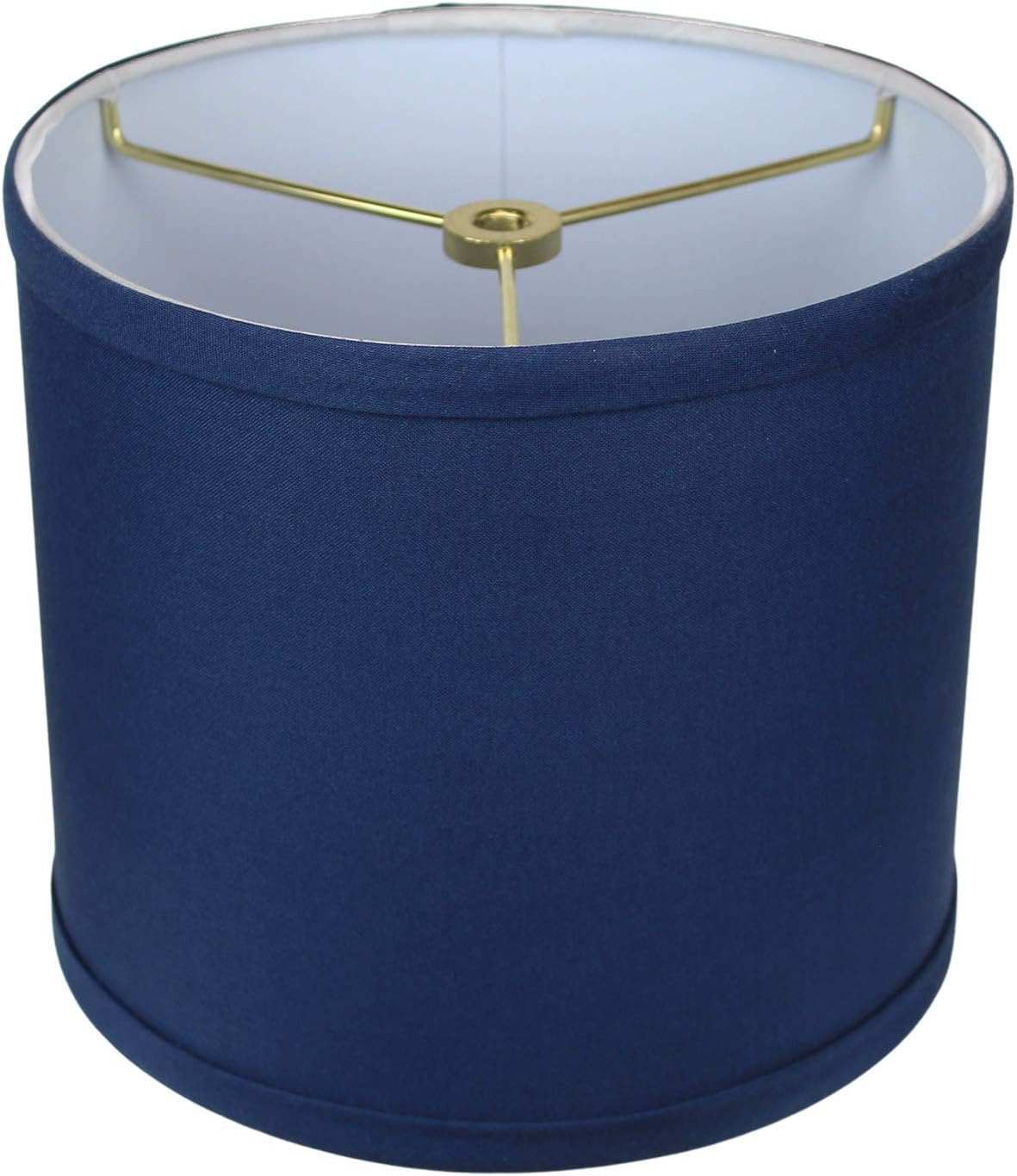 FenchelShades.com 8" Top Diameter x 8" Bottom Diameter 7" Height Cylinder Drum Lampshade with Washer (Spider) Attachment USA Made (Linen Cream)