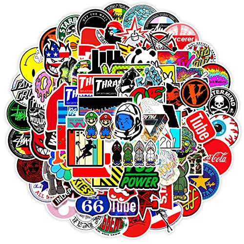 NEITWAY Autocollant pour Ordinateur Portable Pack 100 pièces Autocollants de Mode pour Snowboard Moto vélo téléphone fenêtre Pare-Chocs Mur Bagages décalcomanie Patchs Cover