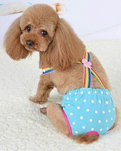 Miniatura 7 de Pantalones fisiológicos para perros con tirantes, pañales para gatos, ropa interior para cachorros, disfraces ajustables, reutilizables, lavables,
