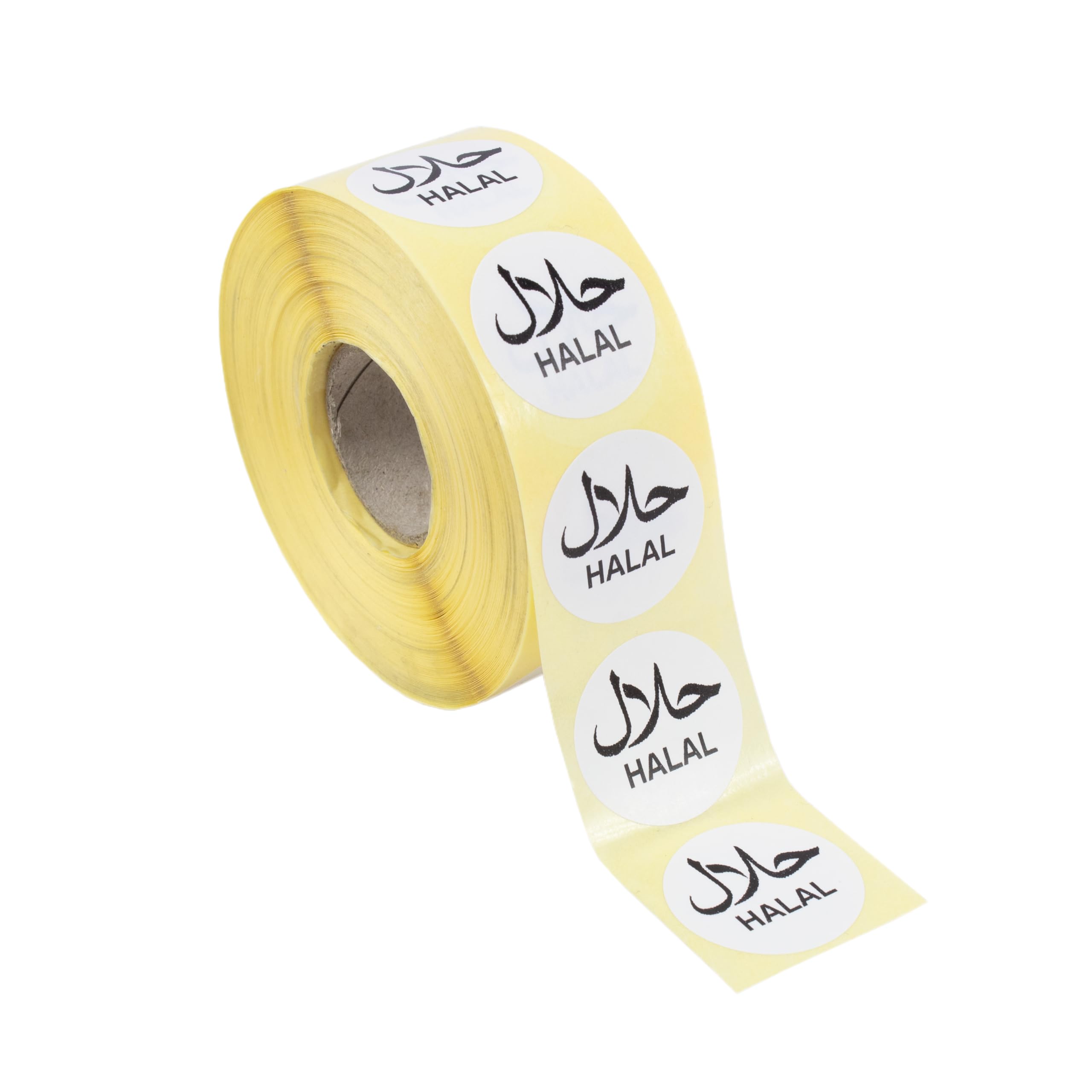 25mm Diameter Printed Halal Labels/Stickers. Ideal for Food Packaging. 1,000 Labels per roll, Permanent Adhesive.