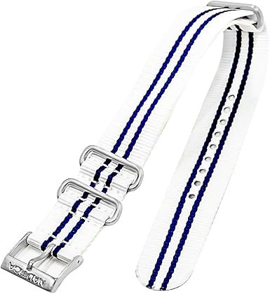 Nautica N09919G A09919G BFD 101 Chrono NATO bianco a righe blu 20 mm  cinturino di ricambio in nylon : NAUTICA: Amazon.it: Orologi