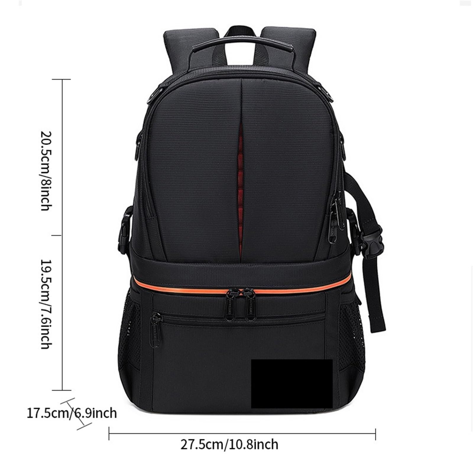 Bolsa de cámara con Doble Correa hacia Arriba y Abajo, Impermeable, Unisex, Bolsa Digital, Accesorios, for Lentes, Capa DIY Funda Camara Reflex(Blue with Orange)