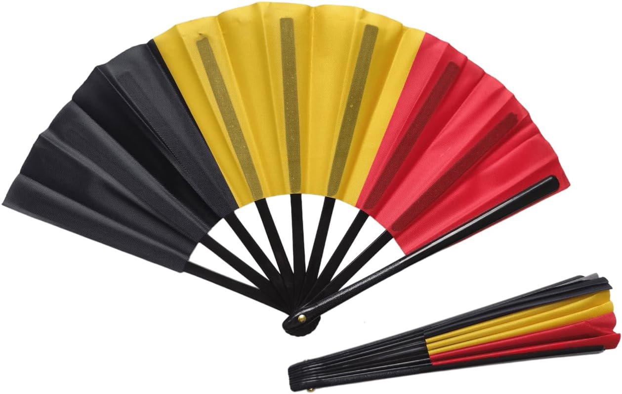 Mexican Flag Fan 8 inch Length- Vibrant Color Durable Polyester Mexico Clack Fan with Plastic Frame for Soccer Games & Summer Events,Parties, Festivals. (Mexico, Multicolor)