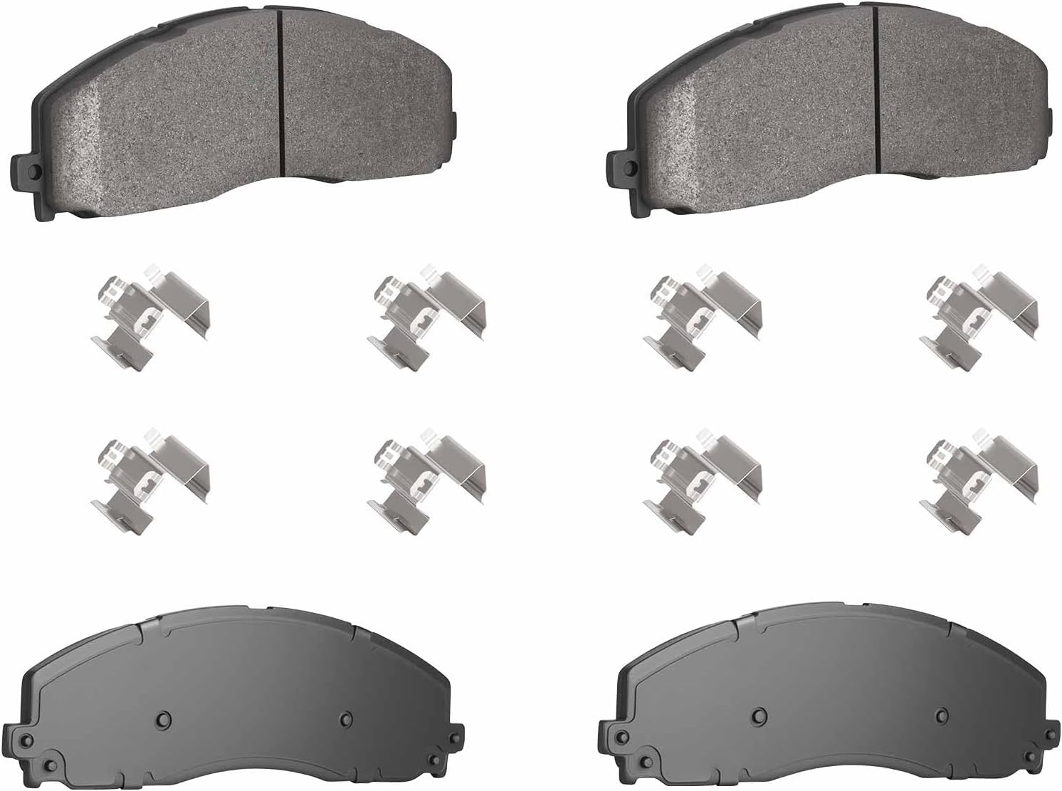4PCS Front Semi-Metal Brake Pads Compatible with Ford F-250 Super Duty 2013-2021 for F-350 Super Duty 2013-2021