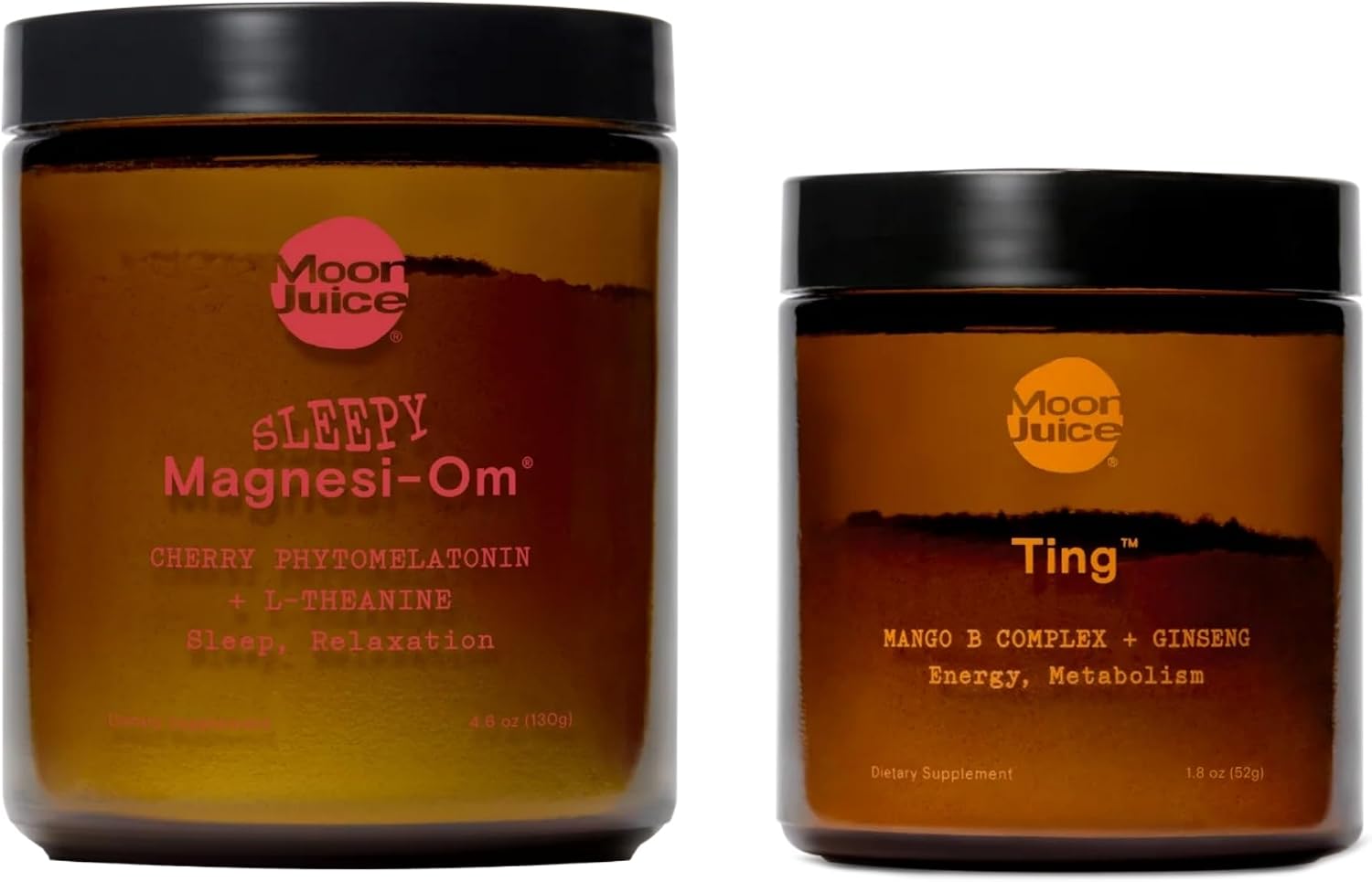 Moon Juice Sleepy Wakey Stack – Ting Vitamin B Complex + Sleepy Magnesi-Om Magnesium & Melatonin Bundle for 24/7 Circadian Support, Vegan, Zero Sugar