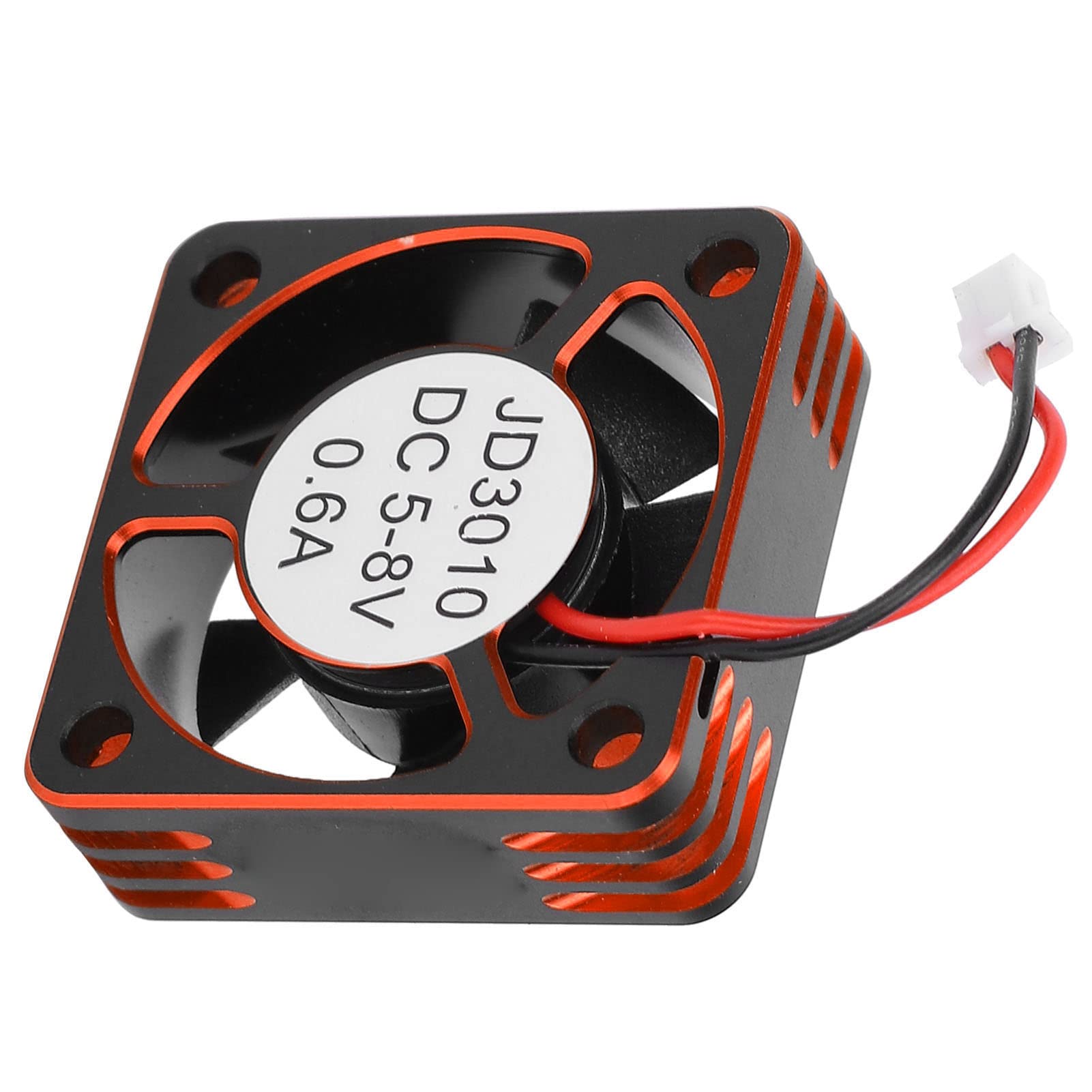 Piezas RC, Ventilador de Refrigeración con Control Remoto 30 X 30 Mm 28000 RPM Ventilador de Refrigeración ESC de Motor de Alta Velocidad para Coche RC 1:8 1:10 :12 con Conector (naranja negro)