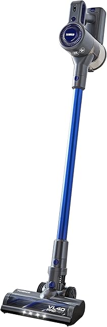 Tower T513004 VL40 Pro 3-in-1 Cordless Vacuum Cleaner with Cyclonic Suction, Turbo Pet and Upholstery Brush, 22.2v Li-ion, Brushless Motor, Blue & Grey