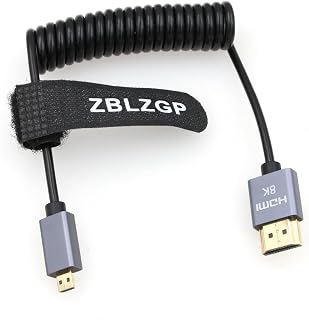 ZBLZGP 8K HDMI Cable HDMI 2.1 HDMI Cable for Xbox Serries X PS5 PS4 PS4 Chromebook Laptops 60Hz HDMI Splitter Cable Digital Cable (Micro HDMI to HDMI, Coiled)