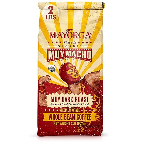 Mayorga Café Muy Macho el café orgánico más fuerte del mundo audaz sabor intenso grado especial sin OMG comercio directo granos 100 arábica bolsa de