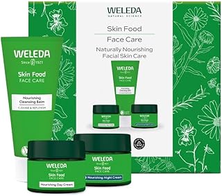 Skin Food Face Care Gift Set, 3in1 Skin Care Set - Skin Food Cleansing Balm, Day Cream & Night Cream, for Women & Men, Certified Natural