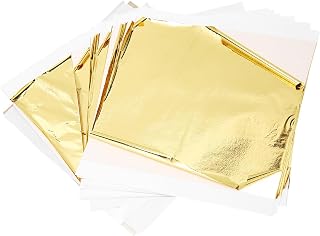 100 Unidades Grande Folha de Ouro Papel Imitação de Folha de Ouro Dobrável Grande Papel de Folha de Ouro para Dourar Artesanato Pintura de Arte de Unha