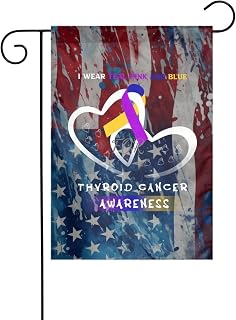 Garden Flag I Wear Yellow Purple And Navy For Bladder Cancer Awareness Double Sided Durable 12x18 Outside Banner Decor Garden Flags